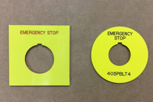 Engraving Emergency Stop
